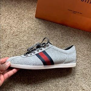 Gucci Glitter web sneaker with studs